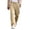 109#Khaki, variant on Mens Baggy Pants Drawstring Stretch Loose Fit Wide Leg Streetwear Pants with Pockets Gray M