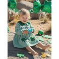 thumbnail image 5 of Loicainy Toddler Baby Girl Irish Dress 6 12 18 24 Months 2T 3T 4T 5T Long Sleeve Shamrock Embroidery Plaid Dresses Kids Spring Outfit, 5 of 9