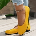thumbnail image 6 of Xiaoxatg Women's Casual Shoes Ballerina On Non Knitted Trainers Comfortable Sporty Shoes for Summer Flat Comfort Footwear 5.5 Yellow, 6 of 9