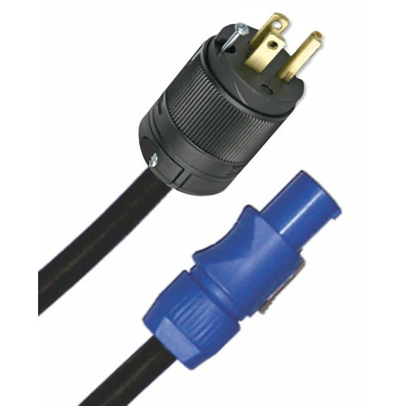 NEMA 5–15 to Powercon A, 12 awg. - 3 Conductor Power cable