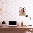 thumbnail image 2 of Stupell Industries Malala Speech Over Blue Orange Florals Female Icon Novelty Painting Gallery Wrapped Canvas Art Print Wall Art, 16 x 20, 2 of 6