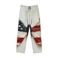 thumbnail image 6 of Daiia American Flag Butterfly Wall Men's Sleep Pant with Pockets and Drawstring,Pajama Pants-Small, 6 of 9