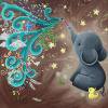 Cuadros Decorativos 5D DIY diamante pintura completo cuadrado taladro dibujos animados bebé elefante imagen pared arte JShteea Nuevos Originales
