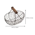 thumbnail image 2 of Homemaxs Basket Egg Wire Fruit Metal Gathering Oval Bowl Storage Bread Holder Tray Farmhouse Display Countertop Chicken Baskets, 2 of 6