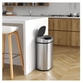 thumbnail image 5 of SensorCan 13 Gallon Touchless Trash Can, Stainless Steel Kitchen Bin with Odor Filter, Automatic Infrared Motion Sensor, Oval Shape, 5 of 6