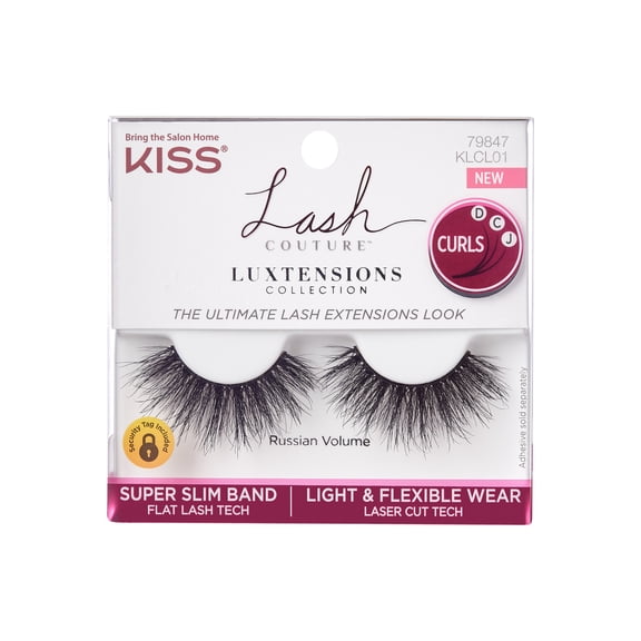 KISS Lash Couture LuXtensions Collection False Eyelashes, ‘Russian Volume’ - 1 Pair