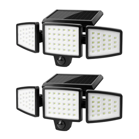 

1-Packs Solar Flood Lights for Outside 6500K Outdoor Motion Activated Security Lights IP65 Waterproof 3 Adjustable Heads 270° Wide Lighting Angle for Front Door Backyard Patio