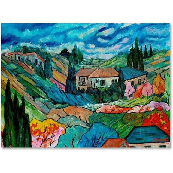Trademark Fine Art "Valley House" Canvas Art by Manor Shadian