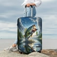 thumbnail image 7 of Haiem Largemouth Bass Jumping Out of The Water Pattern Luggage Cover Printed Suitcase Covers for Luggage Elastic Washable Suitcase Protector Fits 18-32 Inch Luggage-X-Large, 7 of 7