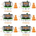 thumbnail image 2 of DeepRoar 2026 Upgraded 14FT Trampoline for Kids and Adults, Heavy Duty 1400LBS Outdoor Trampoline Set with Enclosure, Basketball Hoop, Light and Sprinkler, Recreational Trampolines for Backyard, 2 of 8