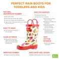 thumbnail image 3 of Oaki Kids Rubber Rain Boots with Easy-On Handles for Boys Girls Toddlers, 3 of 3