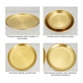 thumbnail image 3 of Shisuyan Assiette de Barbecue Polyvalente en Acier Inoxydable Doré 4 Pcs 6.7x6.7 Po, 3 of 9