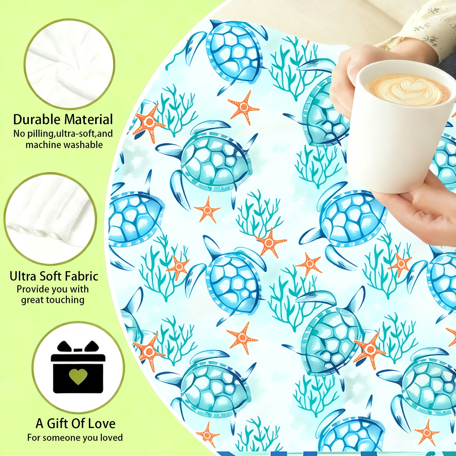 Sea Turtle Blanket for Women Stuff Turtles Blanket Throw Plush Cozy Soft Flannel Bedding Turtle Blankets Gifts for Women Adults Sea Animal Lovers Sofa Couch Bed Room Decor 60"X50"