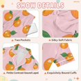 thumbnail image 4 of FORMRS Kids Short Sleeve Top and Pants Pajama Set Unisex Satin 2-Piece Sleepwear, Sizes 5-6Y, Cute Oranges, 4 of 8