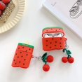 thumbnail image 2 of CPDD Cute Fruit Box Compatible with AirPods Pro, Stylish 3D Cartoon Soft Silicone Watermelon? Design with pendant kawaii (watermelon, AirPods Pro) AirPods Pro watermelon, 2 of 6