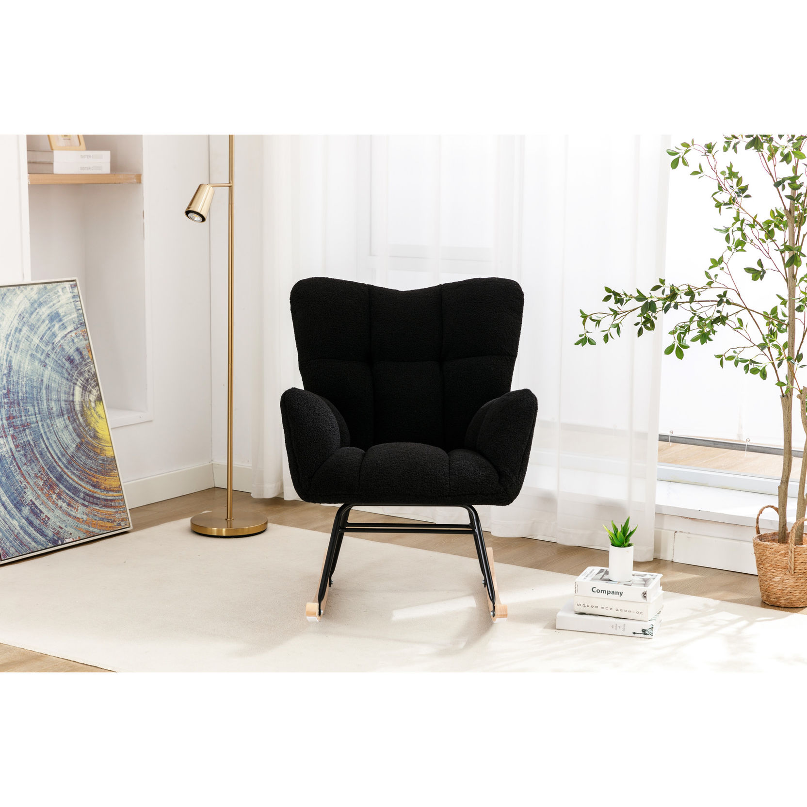 Cotton Fill | Indoor Rocking Chair for Living Room | Simple Structure for Quick Setup