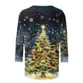 thumbnail image 4 of Gamivast Christmas Tops for Women Funny Christmas Shirts for Women Plus Size 3/4 Sleeve Santa Claus Printed Casual Top Crewneck Holiday Xmas Trees Tshirt Tunic Loose Fitted Blouse, 4 of 6
