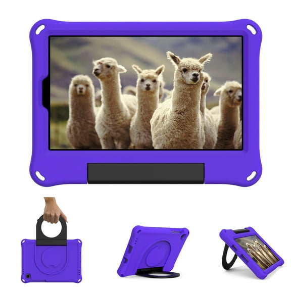 Case for Samsung Galaxy Tab A7 Lite 2021(8.7 inch), Allytech Slim Kidsproof Foldable Handle Viewing Stand Durable Skid-Proof EVA Protective Case for Samsung Tab A7 Lite SM-T220/T225/T227 2021, Purple