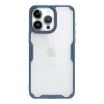 ELEHOLD Heavy Duty Clear Case for iPhone 15 Pro Max Transparent Crystal Clear Hard PC Back TPU Bumper Slim Thin Lightweight Shockproof Scratch Resistant Case for iPhone 15 Pro Max,Blue