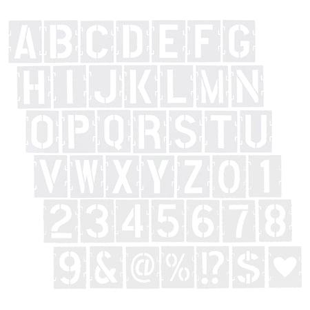 42 Pcs Adjustable Connectors Letter Template 15.00X13.00X0.10CM White