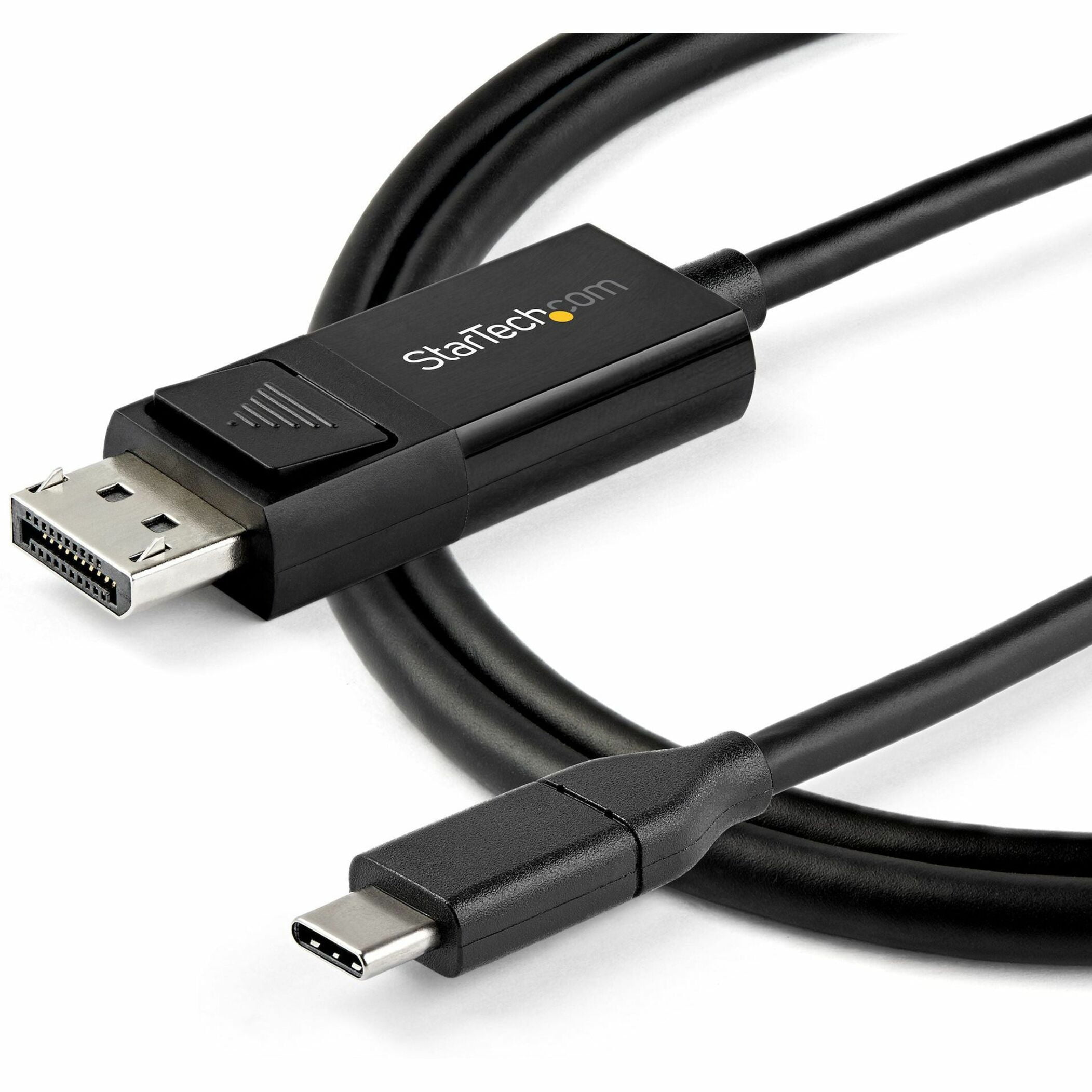 StarTech.com CDP2DP141MBD 3.3 ft. (1 m) USB-C to DisplayPort 1.4 Cable, Bi-Directional - Black