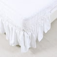 thumbnail image 6 of PiccoCasa Bed Skirt Polyester Elastic Wrap Around Dust Ruffle, Queen Snow White, 6 of 7