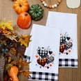 thumbnail image 5 of Beautynvta Halloween Kitchen Towel, Pumpkins Gnome Heart Buffalo Plaid Kitchen Towels Dish Towels, Halloween Decorative Hand Towels, 17.7''x27.5'', 5 of 6