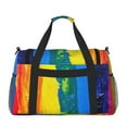 thumbnail image 3 of Hirioo Rainbow Colored Hand Travel Bag for Men Women,Durable and Spacious Travel Bag with Multiple Pockets for Work, Travel, Weekend Getaways, 3 of 8