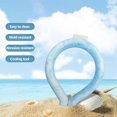 thumbnail image 2 of MesaSe  Dr Chilly Ice Ring  Neck Cooling Tube  Ice Ring Neck Cooler Freezes in Tap Water  Neck Cooling Wraps Reusable Ice Neck Ring Wearable Body Cooling Products for Summer Heat (Blue  1, 2 of 7