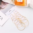 thumbnail image 4 of QIQUWOHUL 6 Pairs/set Oversized Huge Hoop Earrings For Women Exaggerated Sexy Smooth Big Circle Earing Party Gift, 4 of 5
