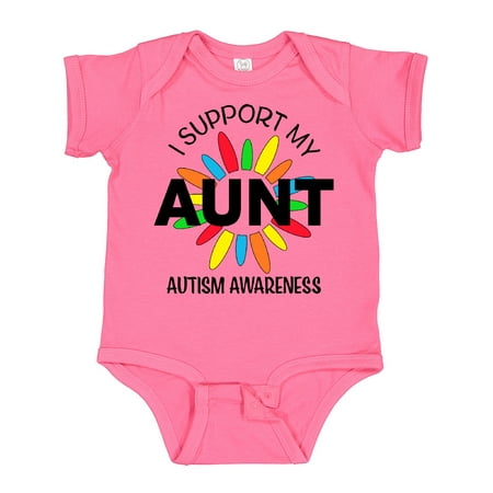 

Inktastic I Support My Aunt Autism Awareness Gift Baby Boy or Baby Girl Bodysuit