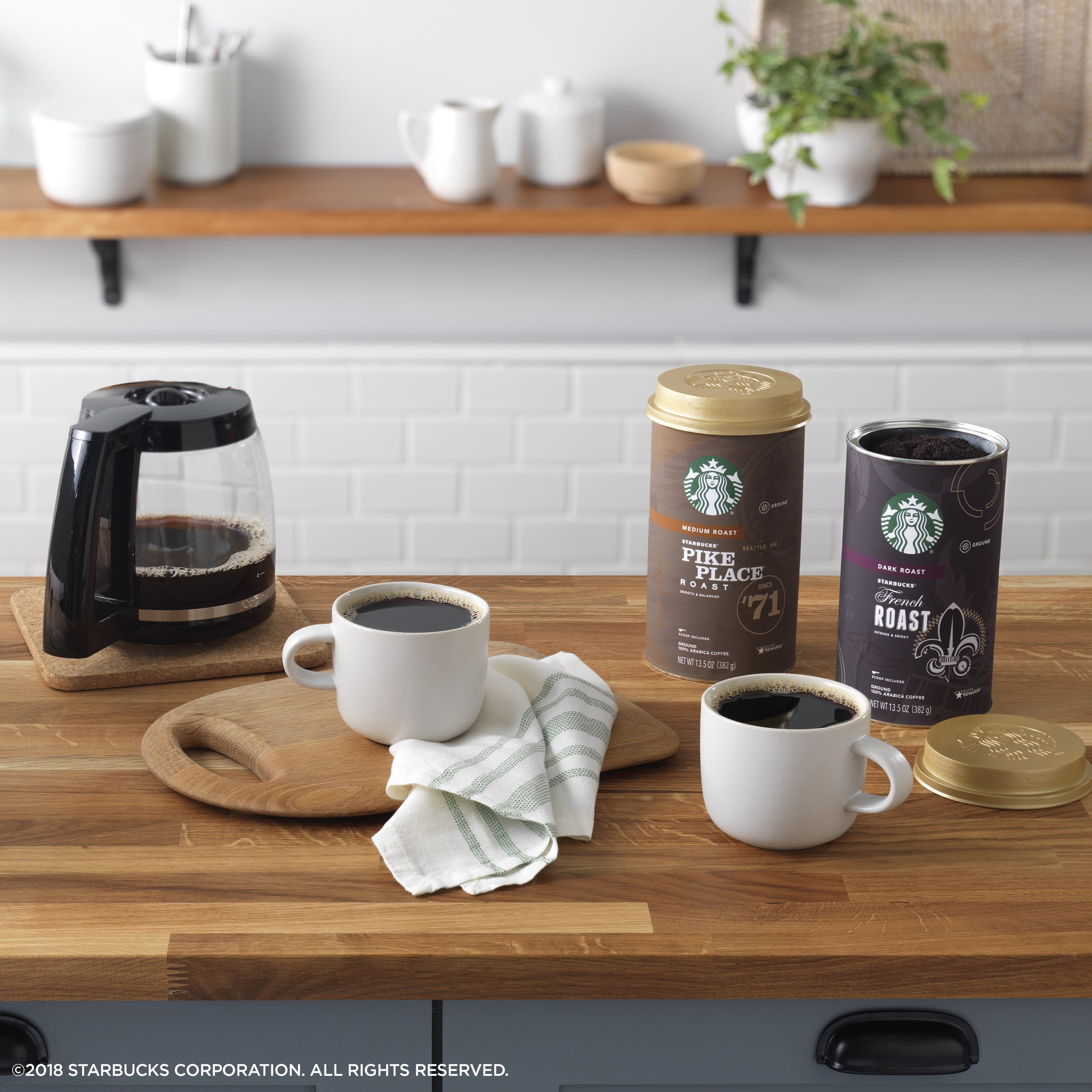 Starbucks Medium Roast Ground Coffee — Pike Place Roast — 100% Arabica — 1 canister (13.5 oz.)