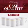 thumbnail image 5 of Smarty Had A Party 8 oz Gold Plastic Coffee Mugs with Handles Set of 120 Disposable Cups for Hot Beverages, Tea, and Parties, Elegant Drinkware for Events, 5 of 15