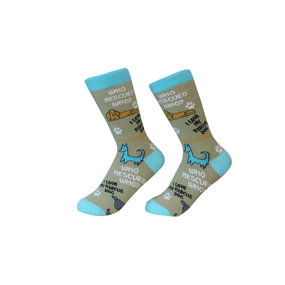 Who Rescued Who Dog Breed Socks Unisex Sock Daddy by E&S Pets