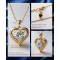 thumbnail image 4 of Collar HerMoment de oro 14K con moissanita en forma de corazón de 2 quilates, 4 of 8