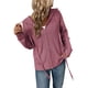 thumbnail image 1 of Chaqueta con capucha de manga larga para mujer Carmine Rose con cremallera, bolsillos con cordón y diseño de color puro, talla XL, 1 of 6