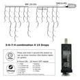 thumbnail image 4 of Icicle String Lights Christmas Curtain Light with Timer & Remote Control, 30FT 300 LED, Warm to White Color Changing, Indoor & Outdoor for Wall Eave Gazebo Fence Decoration-White, 4 of 8