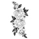 thumbnail image 2 of Fiudx Tatuajes de Bocetos, Pegatinas Abstractas, Flores Rosas, 2 of 2