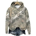 thumbnail image 4 of Wowcloth Unisex Long-Sleeve Camouflage Leaf Print Fleece-Lined Hooded Sweatshirt - Adjustable Drawstring Hood with Kangaroo Pocket for Outdoor & Casual Wear, 4 of 8