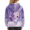 thumbnail image 4 of DISNIMO Galaxy Axolotl Axolotl Hoodie Kids 14-16 Pullover Hoodie Boys and Girls Hoodies Sweatshirt for Girls Kids Streetwear Hoodie with Pockets Children Sweatshirts Soft Clothing Purple, 4 of 7