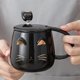 thumbnail image 3 of Preciosa taza de café de cerámica con tapa y preciosa cuchara de acero inoxidable, taza de té de café con leche de 400 ml., 3 of 6