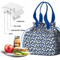 thumbnail image 4 of Paw Print Dog Bone Drawstring Lunch Bag Women - Drawstring Lunch Bag Insulated for Work Office - Stain-Resistant Large Lunchbags for Women with Multi-Pockets, 4 of 6
