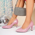 thumbnail image 3 of Stylago Women's Closed Toe High Heels Pointed Toe Wedding Pumps Shoes Ladies Leather Formal Work Dress Stiletto for Business Pink Size 7, 3 of 7