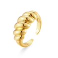 thumbnail image 1 of Anillo Trenzado Trenzado De Croissant, Anillo De Cúpula Grueso Ajustable, Banda De Apilamiento, Anillo Minimalista Para Mujeres Y Hombres, Joyería Methold AP007443-01, 1 of 6