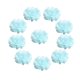thumbnail image 2 of 10 piezas de cabezas de flores artificiales de seda de 9 cm, color azul claro, 2 of 8