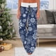 thumbnail image 5 of Pantalones Navideños Para Mujer, Pantalones de Chándal de Pierna Ancha Con Cintura Elástica de Talla Grande Para Invierno, Pantalones Holgados Con Cordón Y Copos de Nieve de Alce de Navidad Odeerbi  ODB-6, 5 of 5