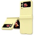 thumbnail image 1 of HAHDAXIA Étui Ultra Mince pour Samsung Galaxy Z Flip 3, Design Unique 3-en-1, Étui Arrière Rigide en PC Mat, Protection Complète pour Galaxy Z Flip 3 5G 2021 (Jaune), 1 of 7
