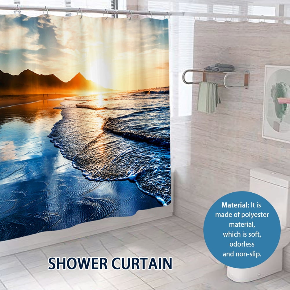Details about   Polyester Scenery With Hook Home Shower Curtain Natural Landscape Decor 