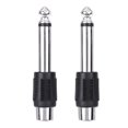thumbnail image 1 of 4 Uds RCA/AV hembra a 6,35mm 1/4 pulgadas macho Mono Audio adaptadores conectores, 1 of 6