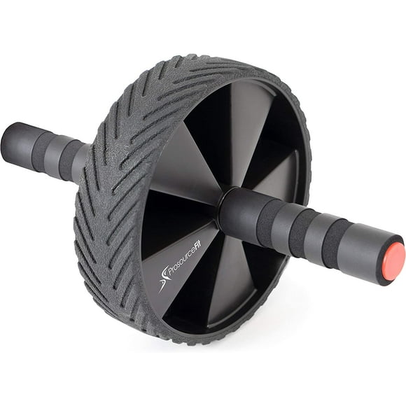 ProsourceFit Ab Wheel Roller with Comfort Grip Handles and Thick Non-Slip Rubber Wheel for Core Workouts and Abdominal Exercises